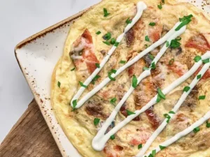 smoked salmon and roasted vegetable frittata